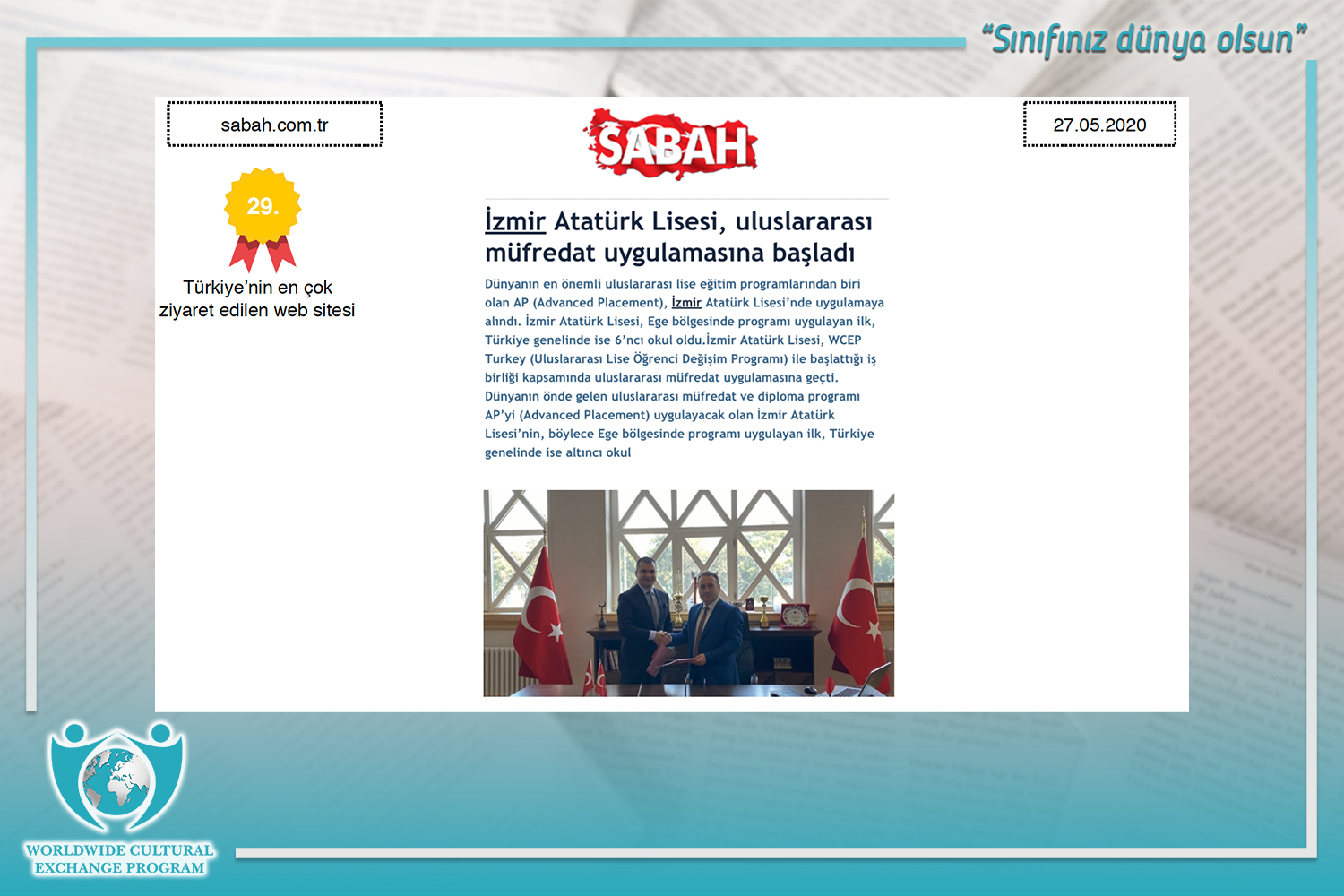 İZMİR ATATÜRK LİSESİ, ULUSLARARASI MÜFREDAT UYGULAMASINA BAŞLADI