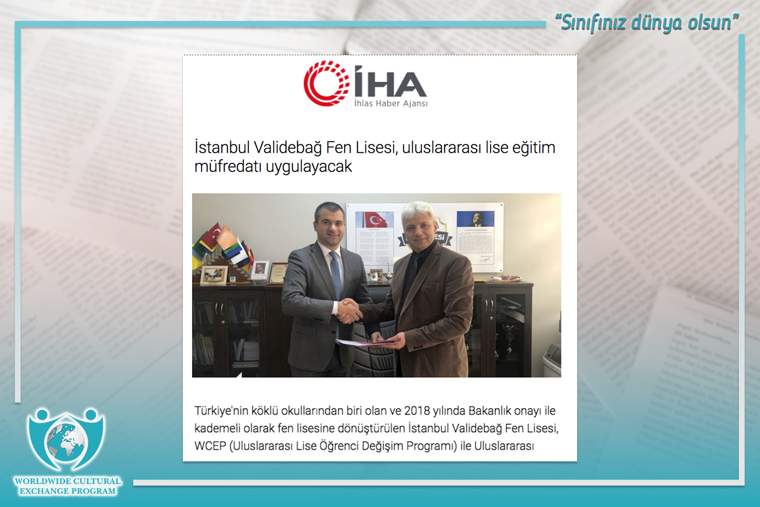 ISTANBUL VALİDEBAĞ SCIENCE HIGH SCHOOL WILL IMPLEMENT THE INTERNATIONAL HIGH SCHOOL CURRICULUM